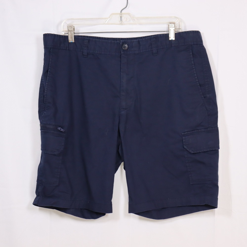 Banana Republic Aiden Cargo Shorts Mens 36‎ Navy Blue Stretch Cotton Utility